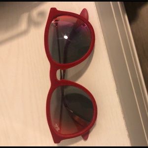Ray Ban suede red sunglasses